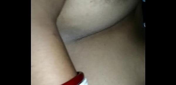  I am playing with my big boobs and nipples hubby filming...